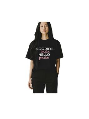 Gildan Black Heavy Cotton Retirement Graphic Tee T-Shirt Size L